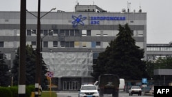 د اوکراین په جنوب کې د زاپوریژیا اټومي بټۍ چې اوس د روسيې په ولکه کې ده.