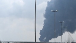  محدوده فرودگاه بین‌المللی کویت پس از حمله گزارش‌شده یک پهپاد به یک مخزن سوخت، پنجم فروردین