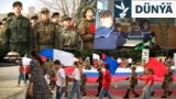 Ukrainada ruslaryň basyp alan ýerlerinde ukrain çagalarynyň harbylaşdyrylmagy bilen baglanyşykly suratlar ýygyndysy.