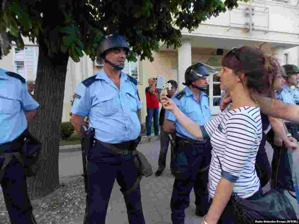 Протест против полициската бруталност во Битола.