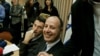 Acting chairman of the Likud Tzahi Hanegbi, shakes hands with an unidentified supporter before a meeting of the Likud faction in the Knesset, Israel's parliament, Monday Nov. 21, 2005 (AP Photo/Oded Balilty)