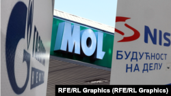 Logo ruskog Gaspromnjefta, MOL-a i NIS-a