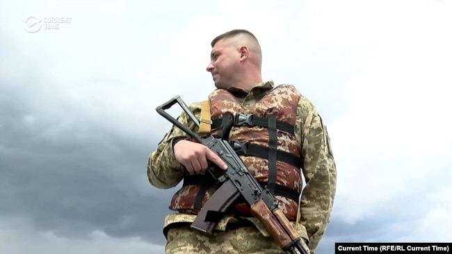Український прикордонник на кордоні з Білоруссю. Травень, 2026 рік
