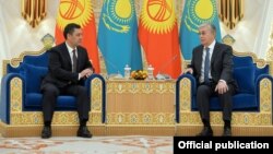 Встреча президента Кыргызстана Садыра Жапарова и президента Казахстана Касым-Жомарта Токаева. 2 марта 2021 года. 