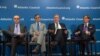 British Ambassador to the US Kim Darrouch (2nd L) speaks during a discussion on "Europe and the Iran Deal" with French Ambassador to the US Gerard Araud (2nd R), German Ambassador to the US Peter Wittig (R). September 2017. File photo