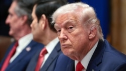 US President Donald Trump attends a cabinet meeting at the White House in Washington on January 29.