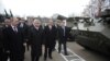 Armenia -- Presidents Serzh Sarkisian of Armenia and Vladimir Putin of Russia inspect a Russian military base in Gyumri, 02Dec2013 