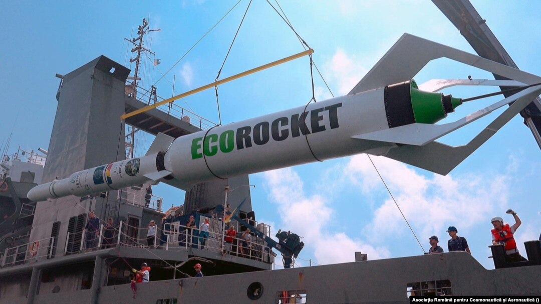 EcoRocket în timpul unei misiuni de testare în Marea Neagră.