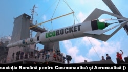 EcoRocket în timpul unei misiuni de testare în Marea Neagră.