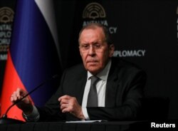 Ministrul rus de externe, Serghei Lavrov, la conferința de presă după întâlnirea trilaterală din Turcia, 10 martie 2022.