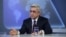 Armenia - President Serzh Sarkisian is interviewed by Armenian Public Television, Yerevan, 17Jun2014.