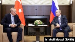 Президент Турции Реджеп Тайип Эрдоган и Президент России Владимир Путин.