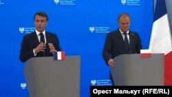 ემანუელ მაკრონმა პოლონეთში საქართველოს შესახებ ისაუბრა და სოლიდარობა გამოუცხადა საქართველოში დემოკრატიის მცველებს.