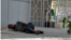Turkmenistan. Drunk man sleeping on the ground. Ashgabat. July 2021