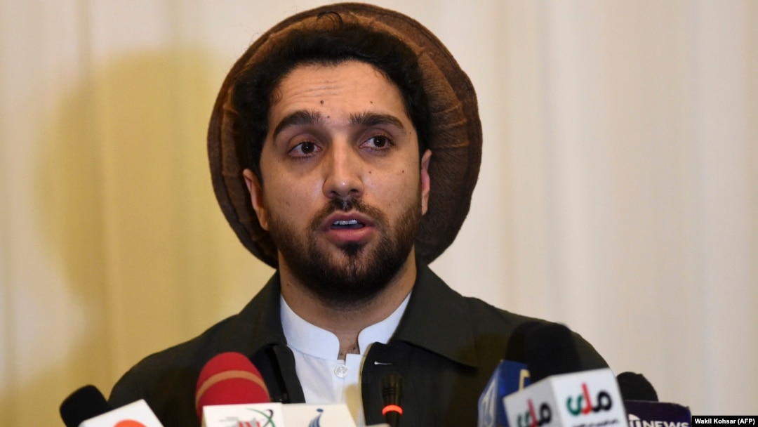 Ahmad Masud speaks at a press conference in Kabul in February 2020.