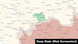Добропільський напрямок на мапі DeepState станом на 14 жовтня 2026 року