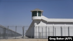 A watchtower in a high-security facility near what is believed to be a camp where mostly Muslim ethnic minorities are detained in China. (file photo)