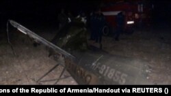 Уламки збитого російського вертольота, фото Міністерства надзвичайних ситуацій Вірменії, 9 листопада 2020 року