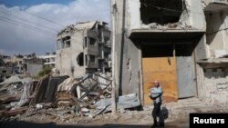 Qyteti Douma, afër kryeqytetit sirian, 30 dhjetor 