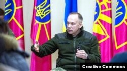 Головнокомандувач ЗСУ Олександр Сирський під час спілкування із журналістами, 6 лютого 2026 року 