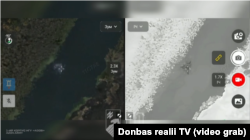 Враження човна з військовими армії РФ в районі Кіндрашівки, на північ від Куп'янська