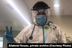 Аляксей на працы падчас пандэміі каранавіруса