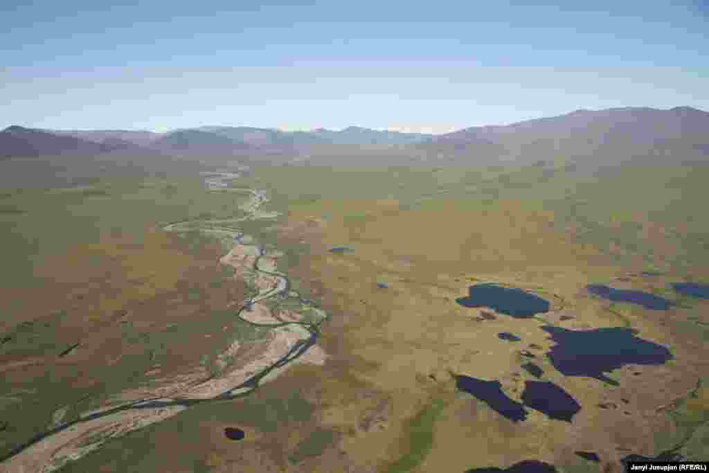 An aerial view of Chaunsky district in the Chukotka Autonomous Okrug