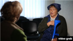 Жительница Херсона во время записи интервью, осень 2025 года