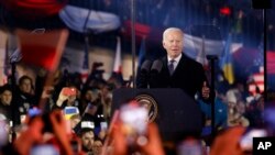 Președintele american Joe Biden reafirmă sprijinul total al aliaților occidentali pentru Ucraina, Varșovia, Polonia, 21 februarie 2023