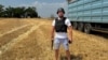 Ukrainian farmer Viktor Hordiyenko on his fields, July 4, 2026.