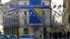 Bosnia and Herzegovina -- The Bosnian capital Sarajevo is festively decorated again this year on the occasion of March 1 - The Independence Day of Bosnia and Herzegovina (flag, flags, people, walking, street, streets, Tito, Titova), in Sarajevo, February 
