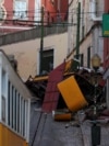 Aftermath of the Gloria Funicular accident in Lisbon