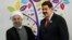 Iran's President Hassan Rouhani, left, and Venezuela's President Nicolas Maduro, shake hands during the inauguration of the 17th Non-Aligned Movement Summit in Porlamar, Venezuela, Saturday, Sept. 17, 2016. (AP Photo/Ariana Cubillos)