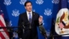 US Secretary of State Marco Rubio speaks to the media after meeting with Russian Foreign Minister Sergei Lavrov.