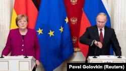 Ultima întâlnire a Angelei Merkel cu Vladimir Putin - ianuarie 2020.