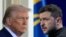 (FILES) (FILES) (COMBO) This combination of pictures created on February 25, 2025 shows US President Donald Trump (L) on February 24, 2025, and Ukraine's President Volodymyr Zelensky (R) on February 23, 2025.