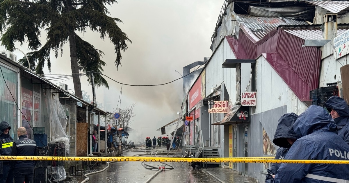 ე.წ. ვაგზლის ბაზრობის ტერიტორიაზე ხანძარმა დაახლოებით 15 000მ² გაანადგურა