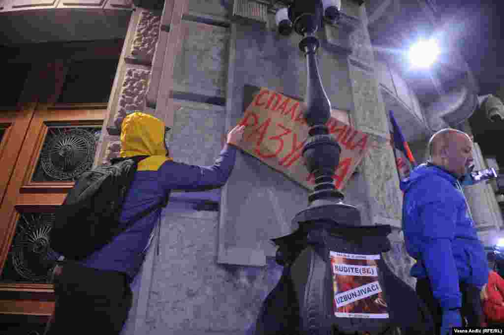 Protest against air polution in Belgrade, organised by initiative Don&#39;t Let Belgrade drown