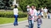 Belarus - People in national costume in Horky Park in Minsk, 3Jul2014