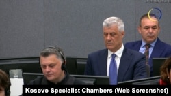 Na fotografiji: Hašim Tači i Redžep Seljimi, dvojica optuženih na haškom suđenju.