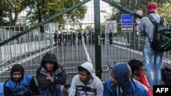 La granița Serbiei cu Ungaria, în apropiere de orașul Horgos, 15 septembrie 2015