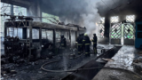 The overnight drone attack on the Ukrainian city of Kharkiv injured at least eight people, including two children.