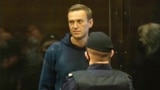 RUSSIA -- Russian opposition leader Aleksei Navalny accused of flouting the terms of a suspended sentence for embezzlement attends a court hearing in Moscow, February 2, 2021