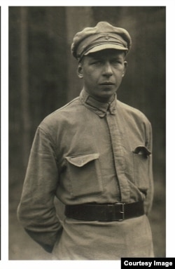 Kirill Gorodetsky's grandfather, Boris Popovsky, in a Red Army uniform.