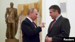 Vladimir Putin dhe Sigmar Gabriel 