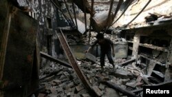 File photo of a Christian neighborhood in Lahore. It was burned down by a mob after one resident was accused of committing blasphemy in 2013.