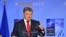 Президент України Петро Порошенко на прес-конференції під час саміту НАТО. Брюссель, 12 липня 2018 року