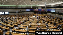 Belgium -- A plenary session of the European Parliament in Brussels, September 16, 2020. 