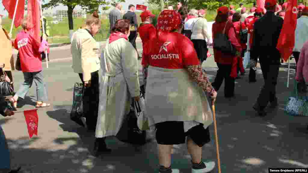 Moldova - 1st May Communists and Socialists on the streets, Chisinau