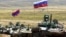 Armenia - Armenian and Russian troops hold joint military exercises.